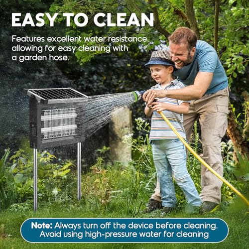 Miniatura 6 de anysun Lámpara Antimosquitos Solar Exterior, Mata Mosquitos Eléctrico 4500V