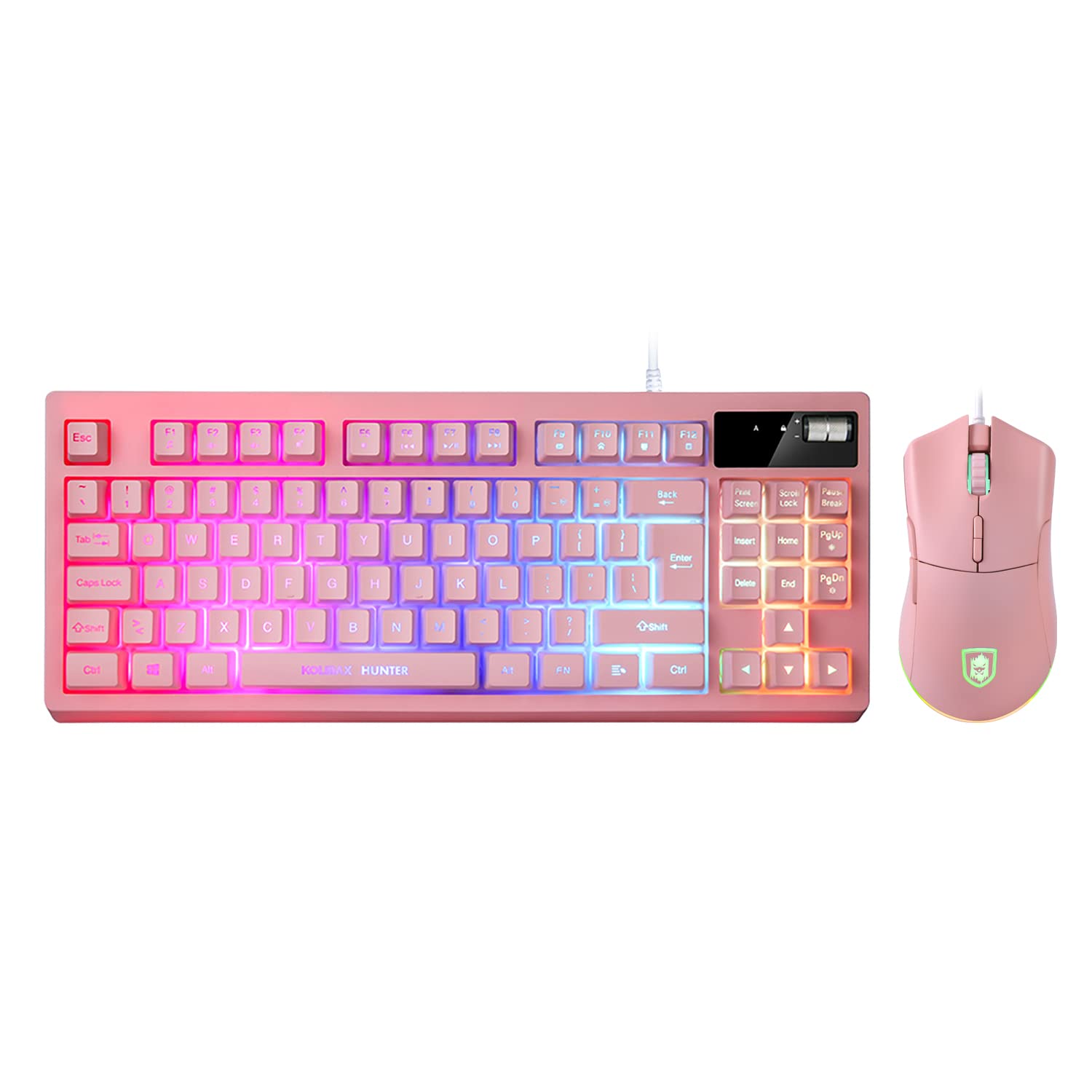 Buy RGB Gaming Keyboard and Mouse Combo,87 Keys USB Wired LED RGB