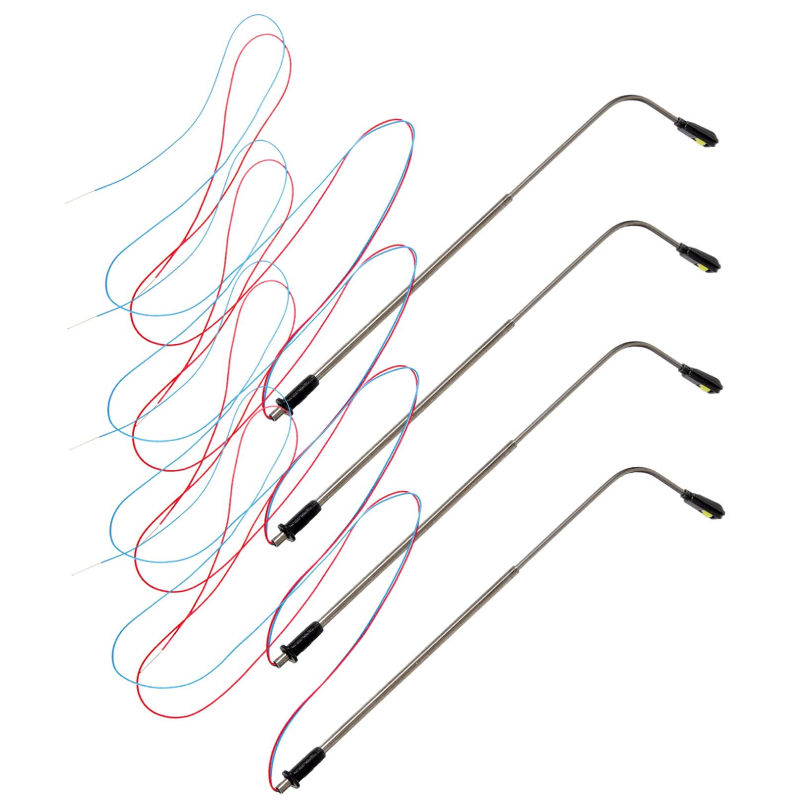 Mikikit 4Pcs Street Lamp Model Decorative Lights for Sand Table and House Decor for Garden and Bedroom Decor