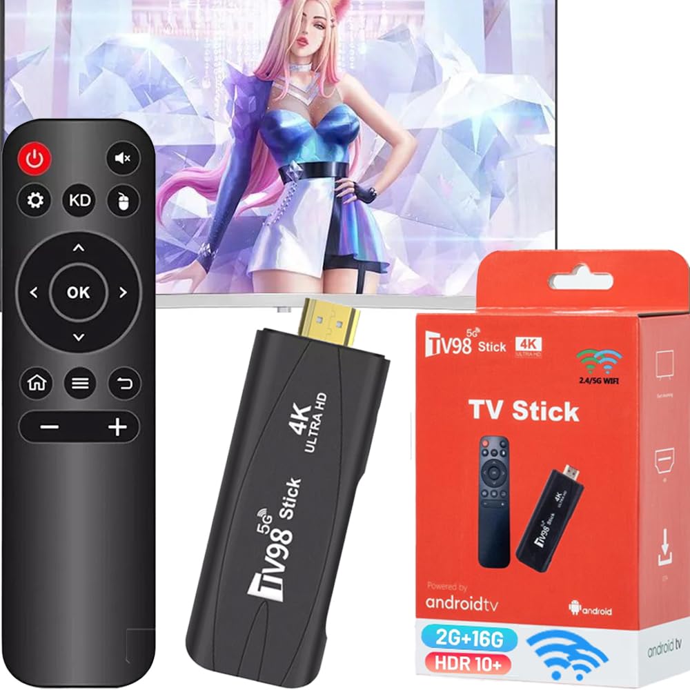 Tvszizx 4K TV Stick 2GB RAM 16GB Quad-Core 64bit Dual 2.4G/5G WiFi