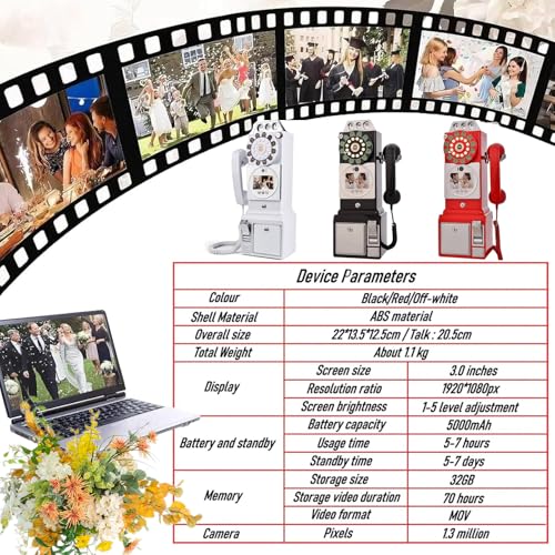 Libro degli ospiti audio video HD per matrimoni ed eventi speciali, conserva i ricordi con messaggi divertenti e interattivi degli ospiti