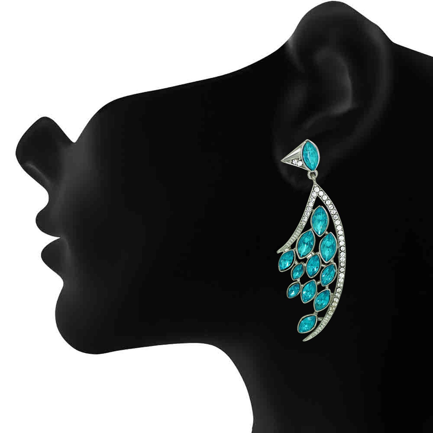 Feather Sky Marquise Party Earring Lightweight ER1109423R