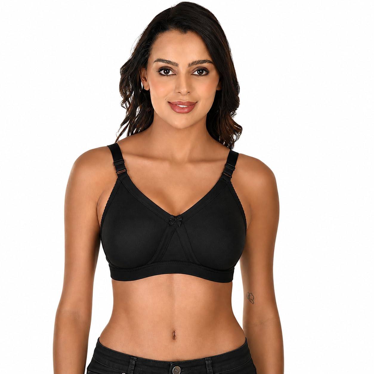 Women's Support Bra, Non Padded, Full Coverage, Wirefree, Soft Blend-image-39