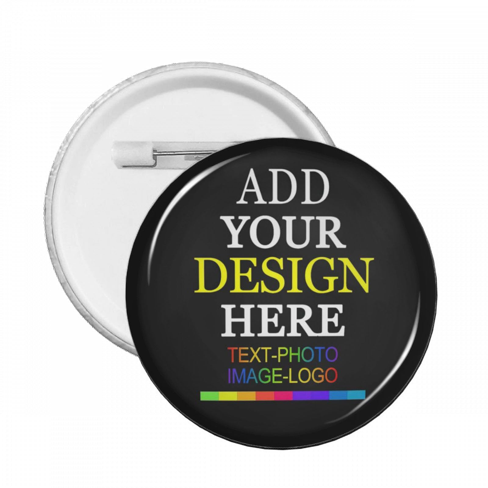 EastSail Custom Buttons Design Your Own Round Badges with Image Text Logo Picture Personalized Pinback Clothing Decoration Small