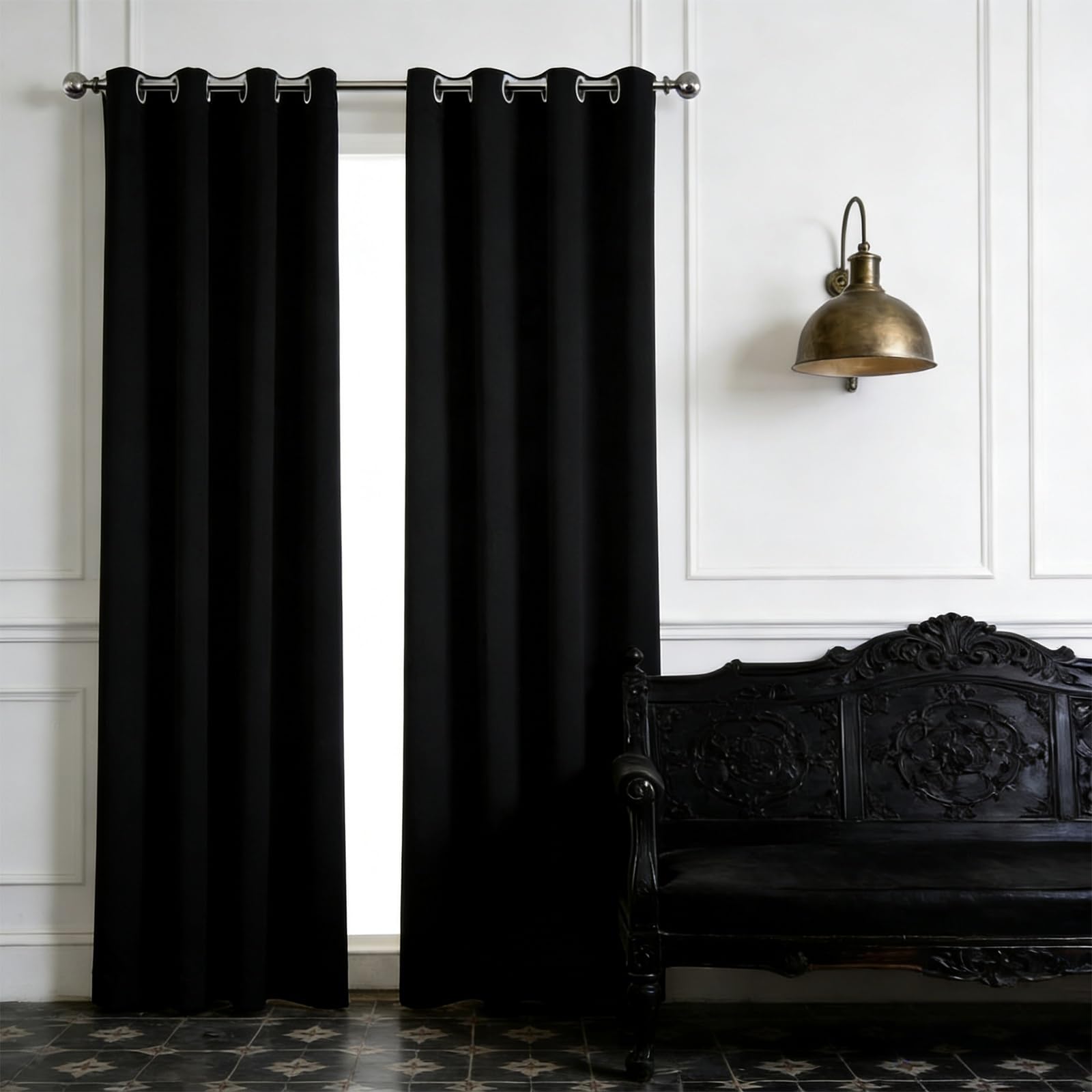 Rideau opaque anti froid et thermique doux pour bloquer la lumière du jour de votre chambre