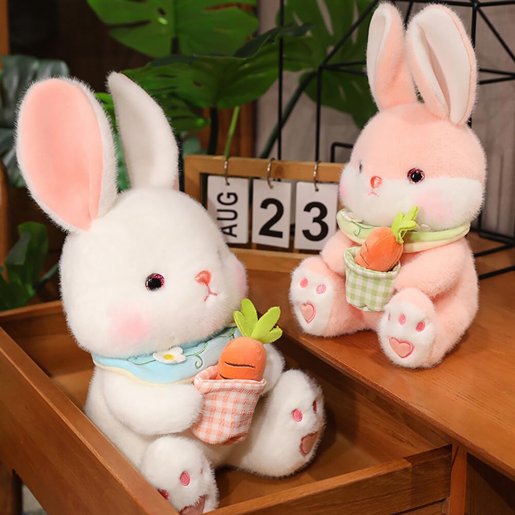 Peluche Coniglio Arancione Da 29 Cm – Tenero, Ultraleggero (106 G), In Peluche Corto, Per Divano E Auto, Regalo Per Adulti E Bambini