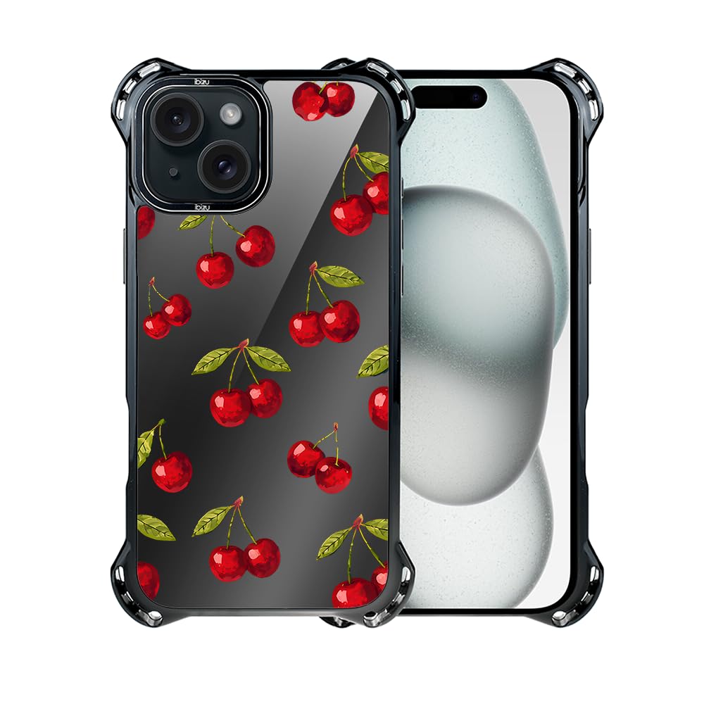 Etui do iPhone 15 IBIZU DropGuard Ultra kompatybilne z MagSafe, Midnight, Wiśniowa noc