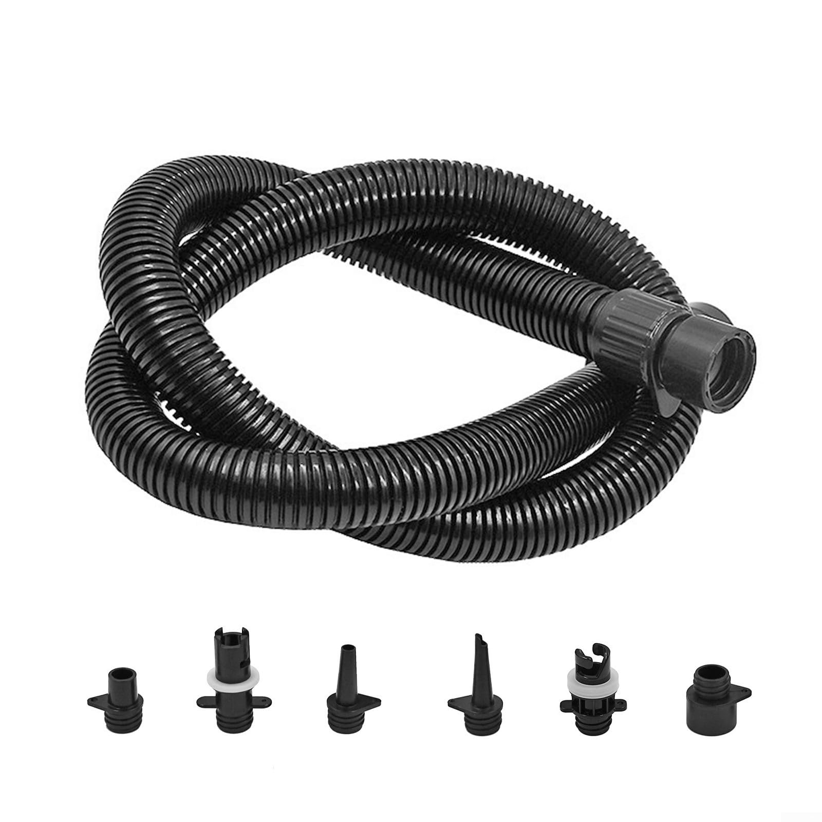 Inflatable Air Hose Nozzle Kit for 20PSI Electric Pump, 3.3ft Tube with 6 Adaptors for Kayak, Raft, Boat, Compatible with HT-781 HT-792