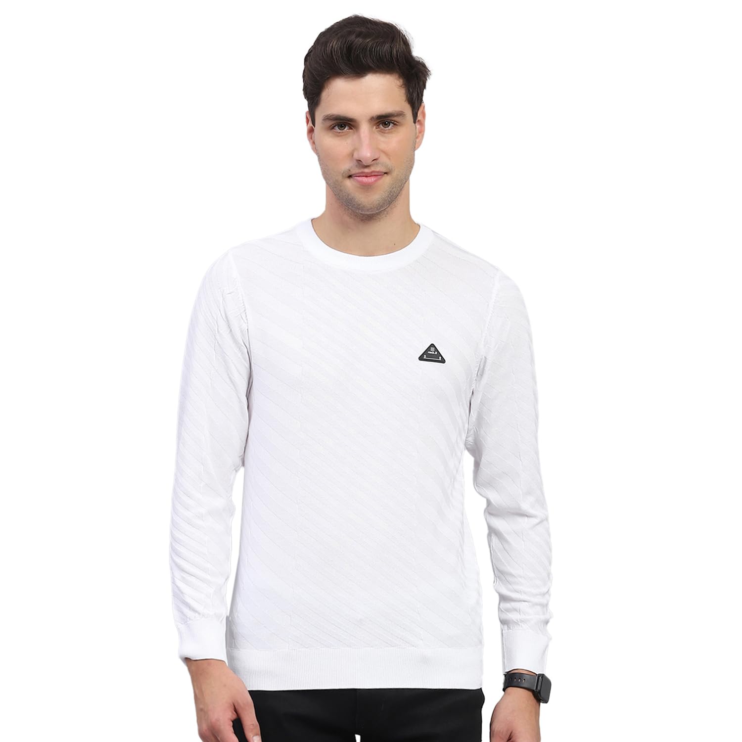 rock.it from House of Monte Carlo Mens White Self Design Round Neck Full Sleeve Pullover-picture-34