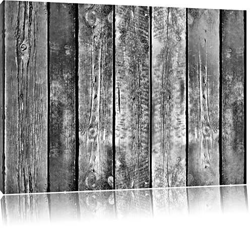 Pixxprint Bunte Zaunlatten, Größe: 80x60cm, Leinwandbild, fertig gespannt, Wandbild, Dekoration, Kunstdruck, kein Poster