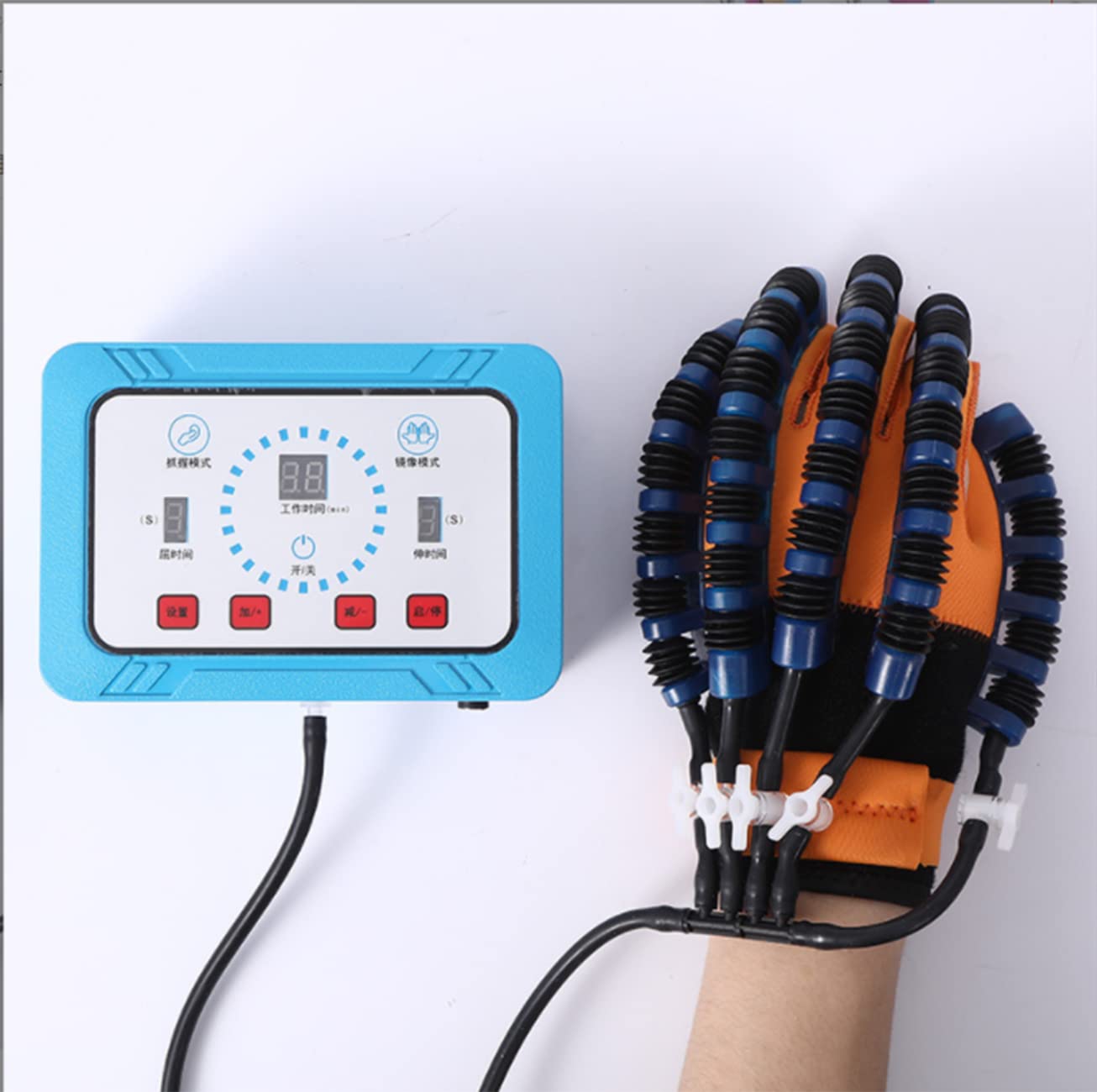 Ortesis Muñeca Ajustable para Dedos, Ejercicio de Tendones para Hemiplejía de Accidente para Accidentes Cerebrovasculares Pacientes con Hemiplejia lefthand,Large