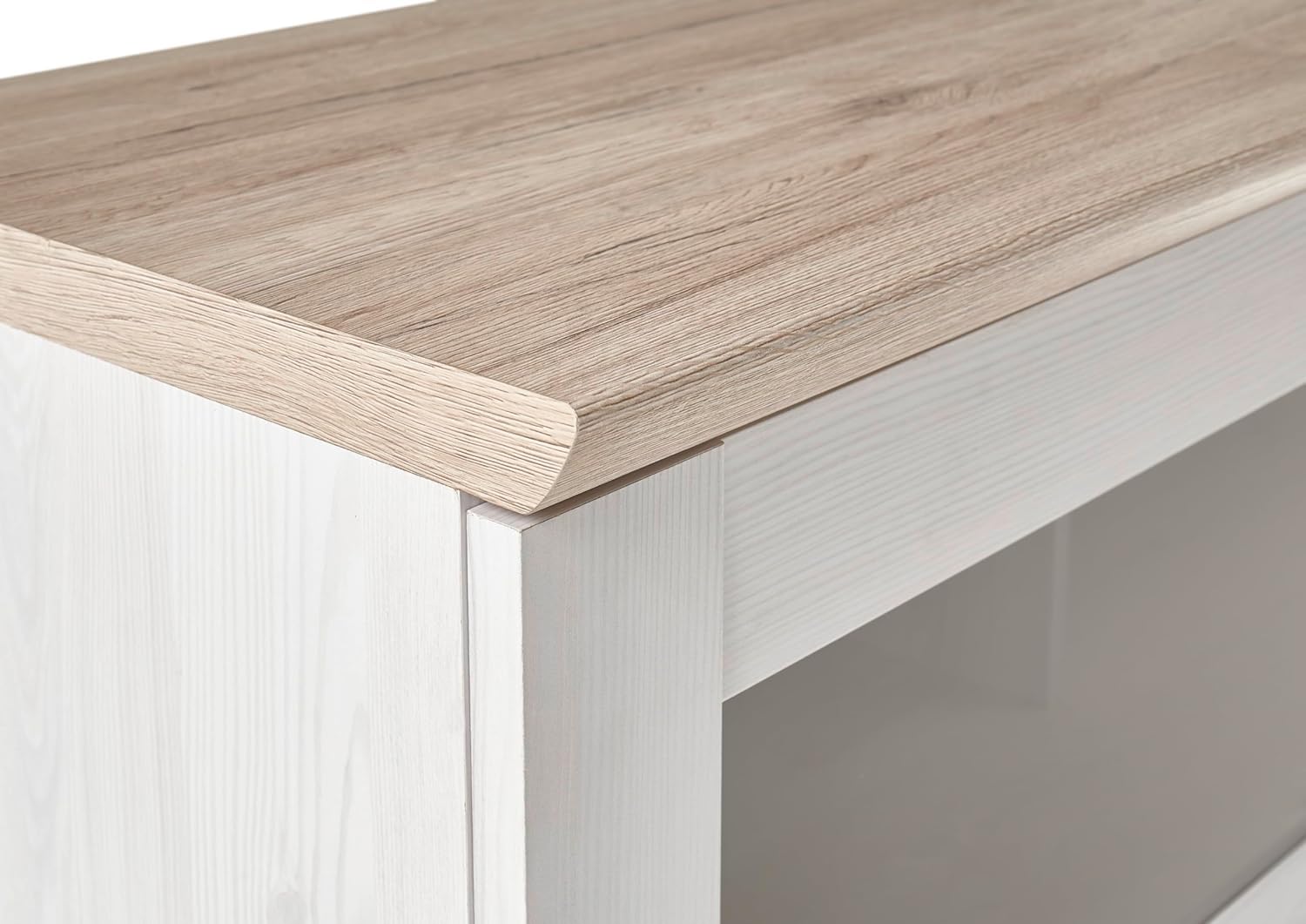 moebel-dich-auf Wohnwand Elegance in Sibiu-Lärche Nb. im Landhausstil Anbauwand Wohnzimmerschrank TV-Lowboard Fernsehschrank inkl. LED-Beleuchtung mit Sideboard