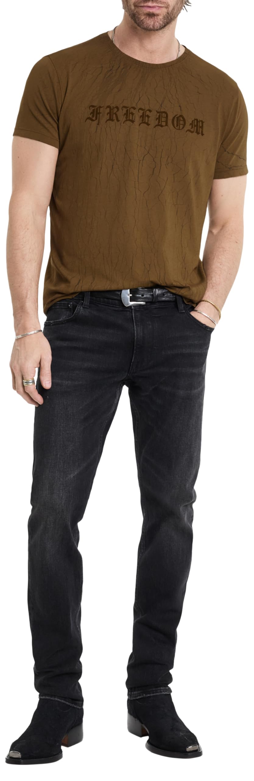 John Varvatos Cracked Freedom tee Camiseta Cracked Freedom Hombre