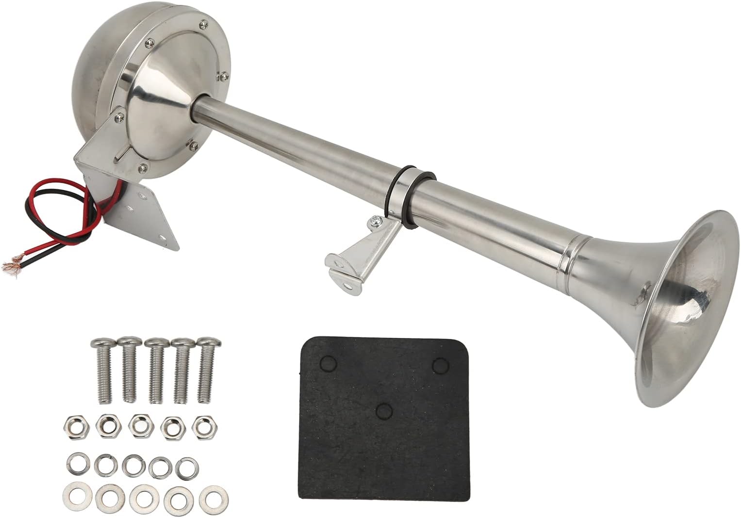 Marine Boat Horn, Boat RV Car Stainless Steel Trumpet Horn Complete Set