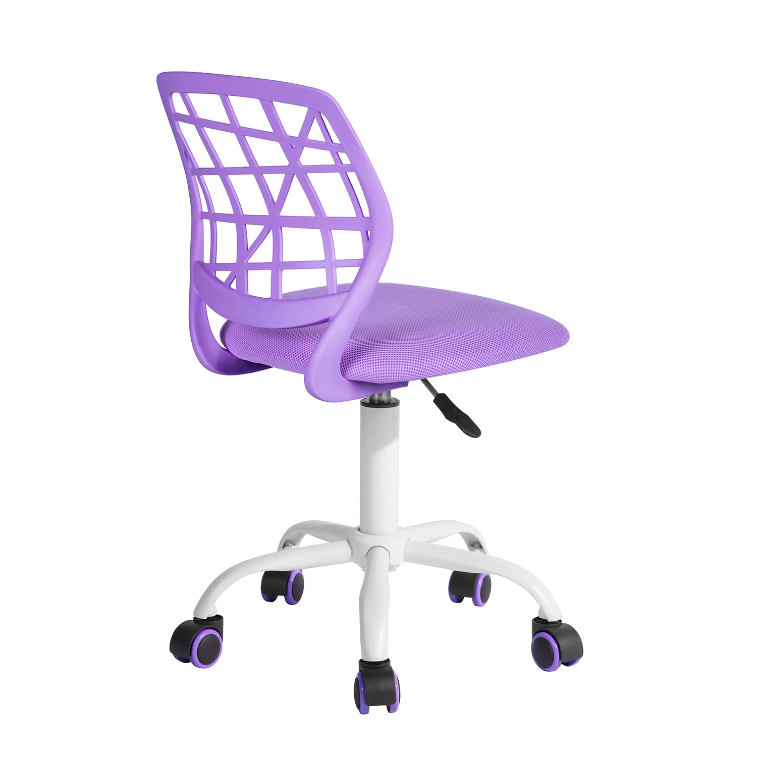FurnitureR Colourful Desk Chair, Modern Adjustable Design Computer Seat, Swivel Armless Desk Task Chair, Kids Study Room Home Office Chair Task Chair, Viola