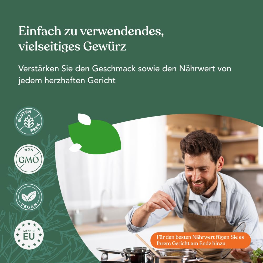 Engevita Hefeflocken mit Knoblauchgeschmack | Nutritional Yeast Flakes | Veganer Glutenfrei Käseersatz | Gentechnikfrei | Inaktive Nährhefe Flocken von Bon Vegan - 100 gr