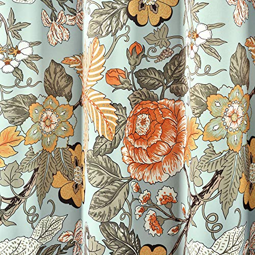 Lush Decor Sydney Curtains, Blue & Green, W 52" x L 95" (2 Panels) - Image 2