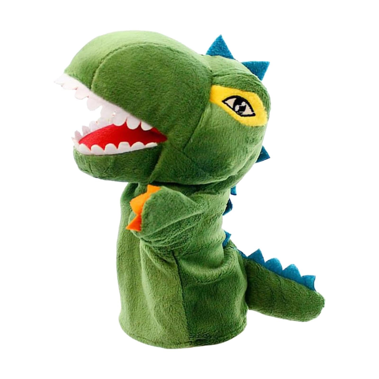 Dinosaurio títere, Marioneta de dinosaurio, Marionetas de mano de peluche, Títeres de mano para niños, juguetes de títeres de narración de cuentos de felpa, juguete de títere de mano relleno para niño