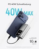 CUKTECH 10 Mini 45W Power Bank Fast Charging,10000mAh(2S1P) Portable Charger USB C In & Out,Small Battery Pack with LED Display Compatible with iPhone16 15 14 13 12 Pro Max Samsung S23, iPad and More - 3