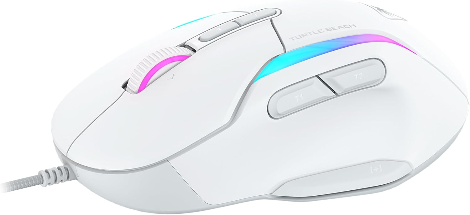 Turtle Beach Kone II Wired RGB Gaming Mouse, 26000 DPI Optical Sensor, 100M Click Life Optical Switches, 23 Customizable Inputs, Ergonomic Design, 4D Scroll Wheel, Pure PTFE Glides...