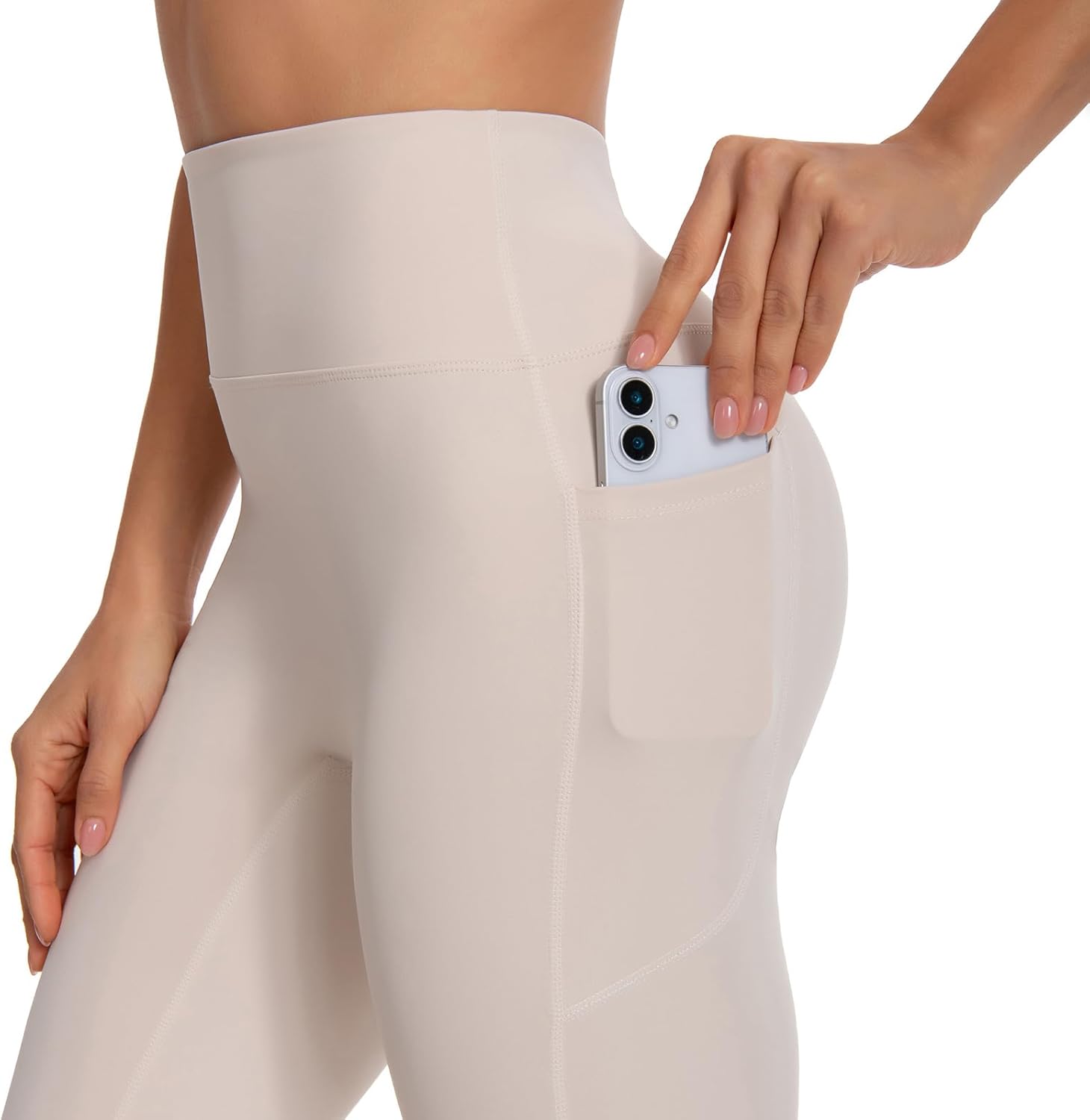 Women's High Waist Yoga Pants, with Side Pockets Flared Leggings, Workout Bell Bottoms - Image 3