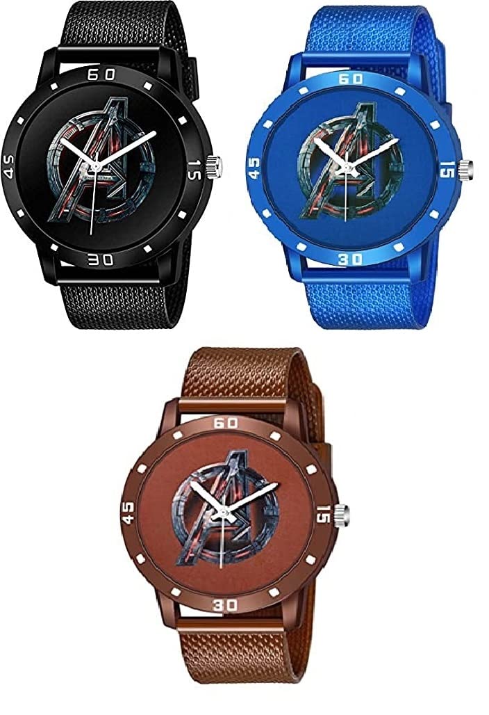 Fresh Fashion Set of 3 Multi Colored Round Dial Combo Analog Watch Boys & Girls (B09MPB38G1) Amazon Price History, Amazon Price Tracker