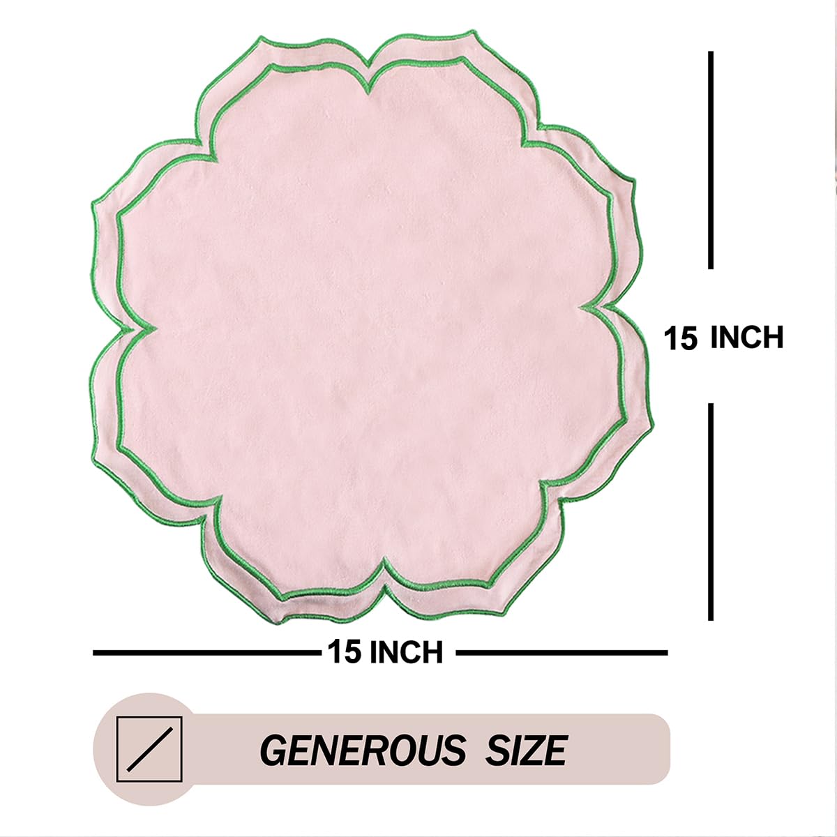 MIKI WELL Cloth Napkins Set of 4 Cotton,15