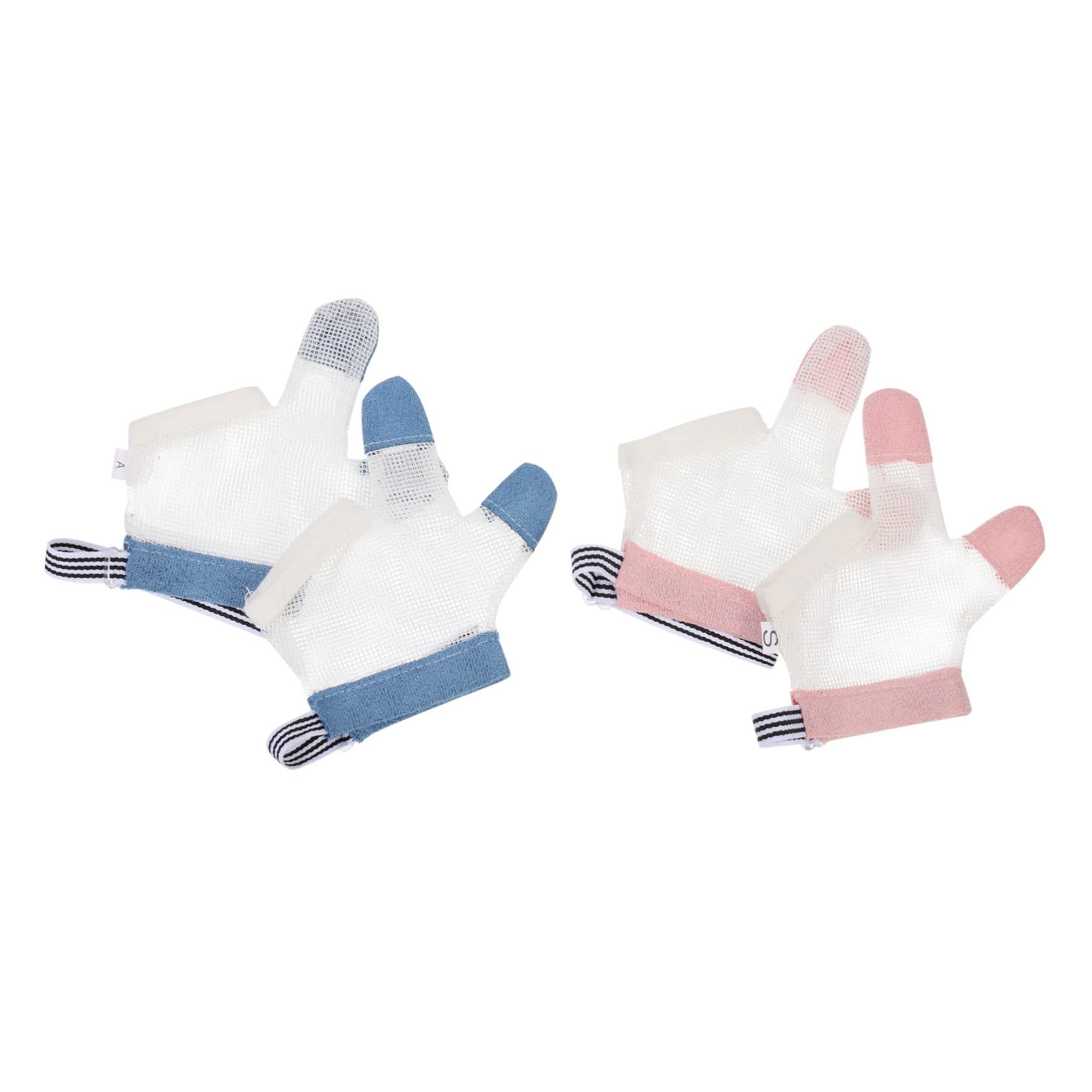 VICASKY 8pares Guantes De Protección Para Bebés Transpirables y Ajustables Anti-succión Para Dedos Para Prevención De Morderse y Chupar El Pulgar