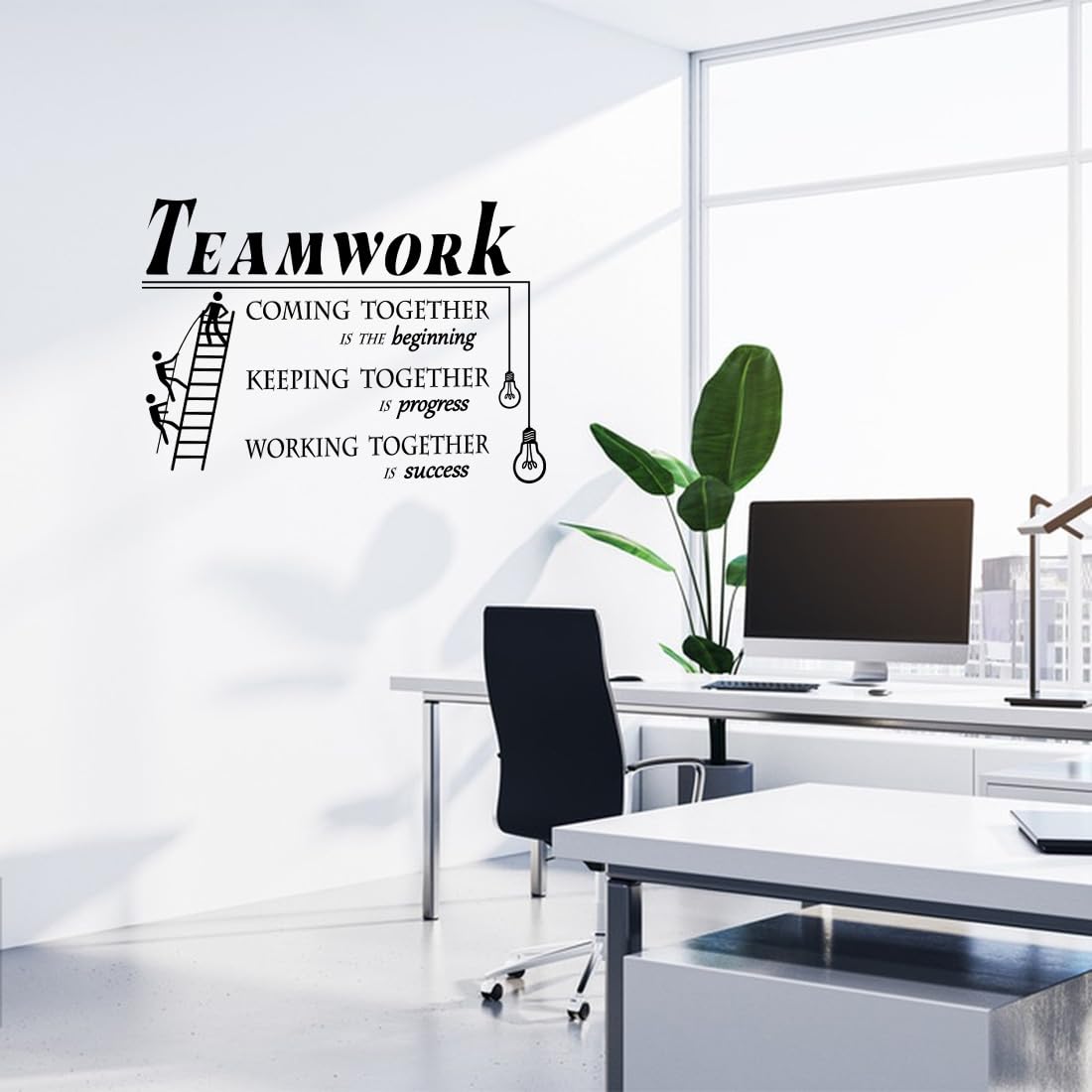 Adesivi Murali Motivazionali Per Ufficio - Frasi Ispiratrici 30x90cm - Foto 10