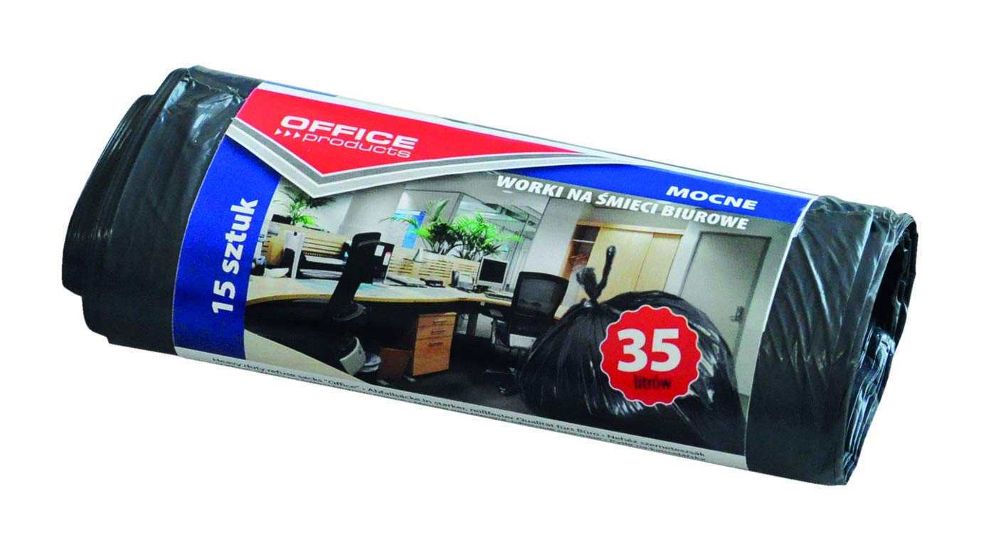 Sacchetti Spazzatura 35L Nero - 15 Pezzi Spessore 18μm LDPE Resistente Ufficio Casa - Foto 4