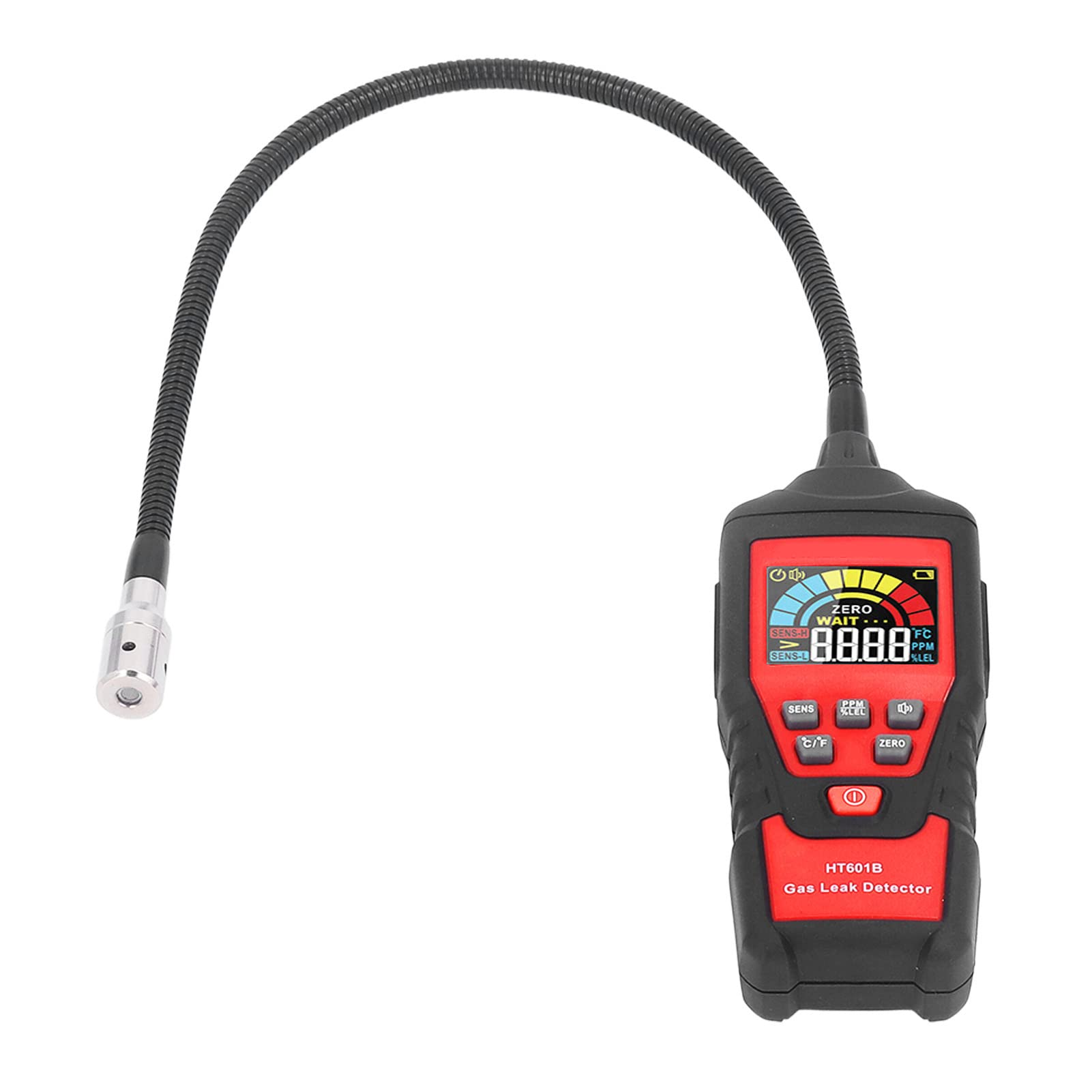 Probador de Fugas de Gas Combustible, Detector de Gas Detector de Fugas de Gas con Pantalla Digital LCD Medidor de Monóxido de Carbono Portátil para el Hogar, Detectores de Gas y