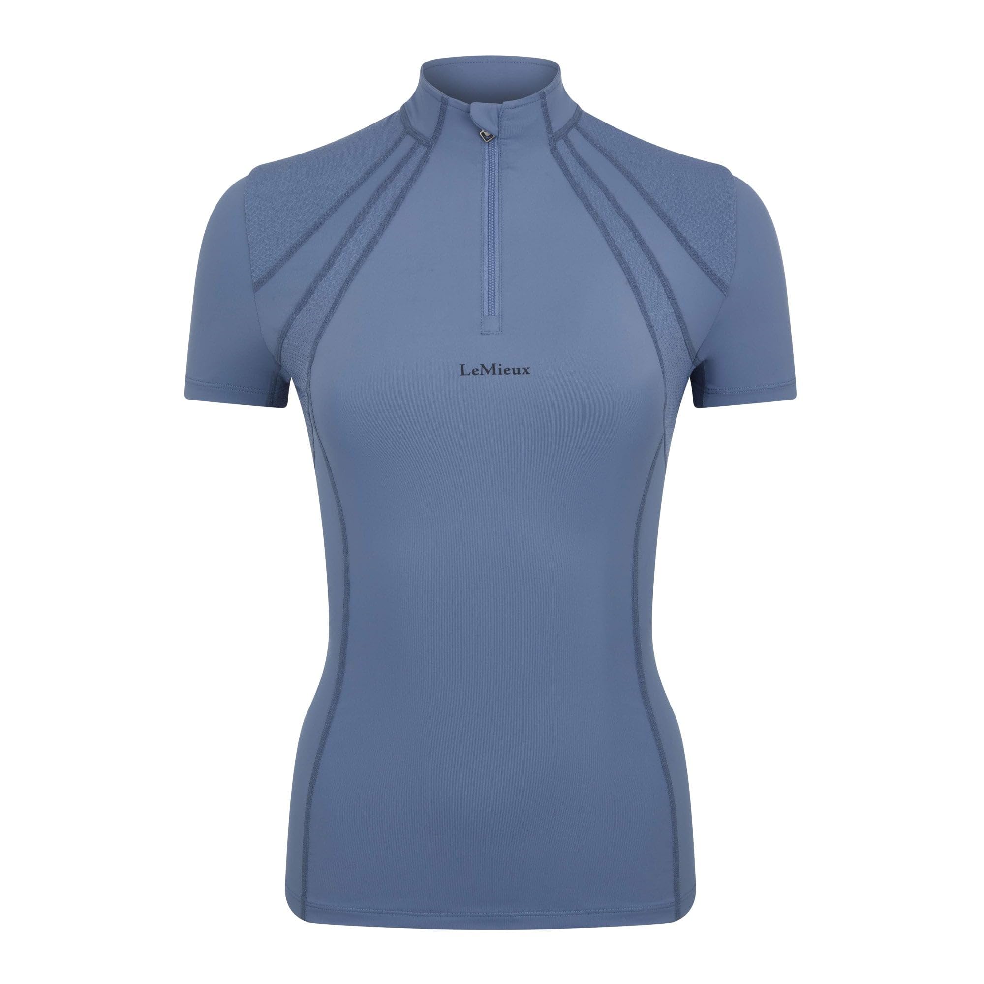 LeMieux Mia Mesh Short Sleeve Base Layer - Womens Equestrian Horse Riding Top - Ice Blue - UK8