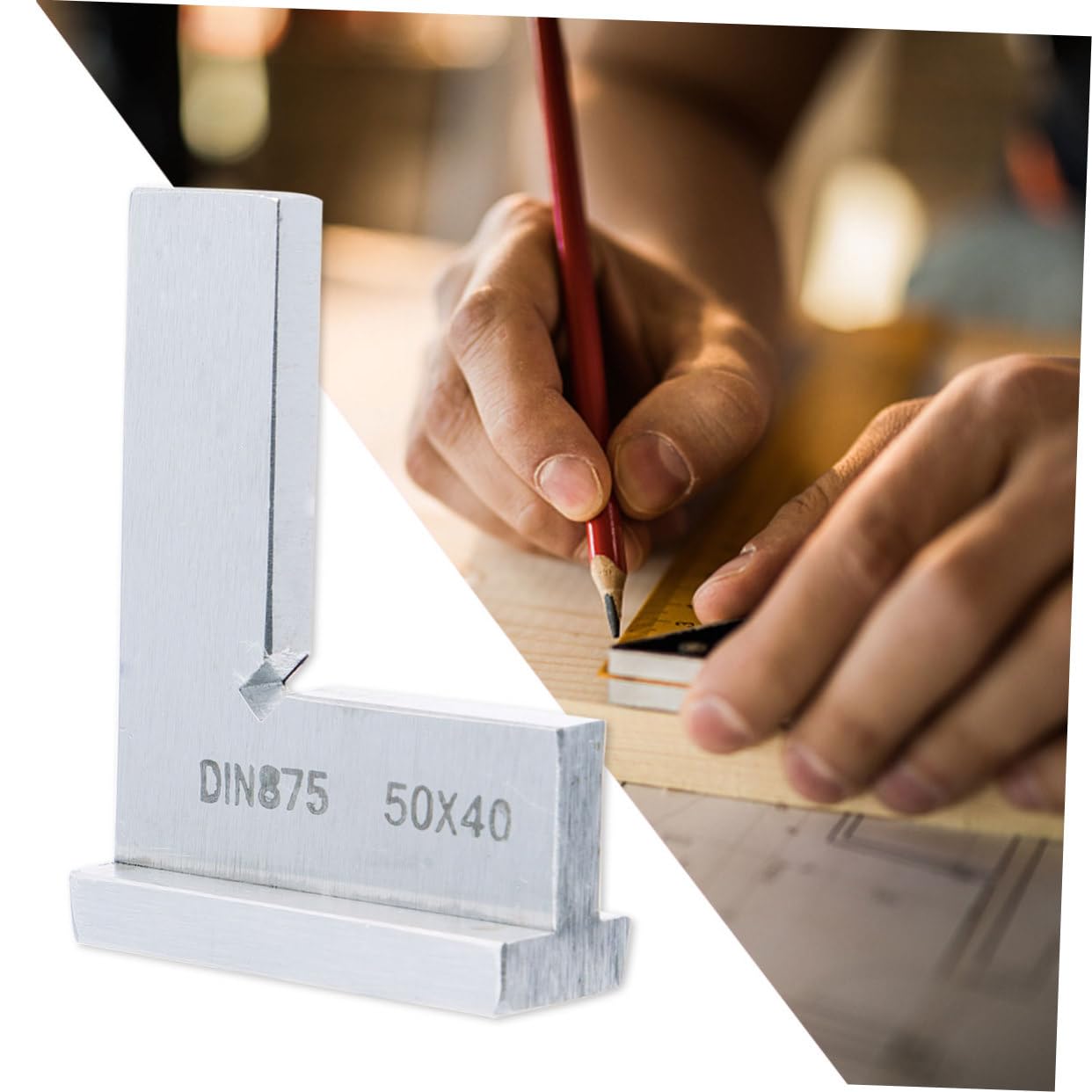 Mikikit 3pezzi Stainless Steel Right Angle Measuring Ruler Strumento Di Misura Accurato Per Falegnameria Righe Incise Resistenti e Superficie Liscia Per Lavori Di Precisione
