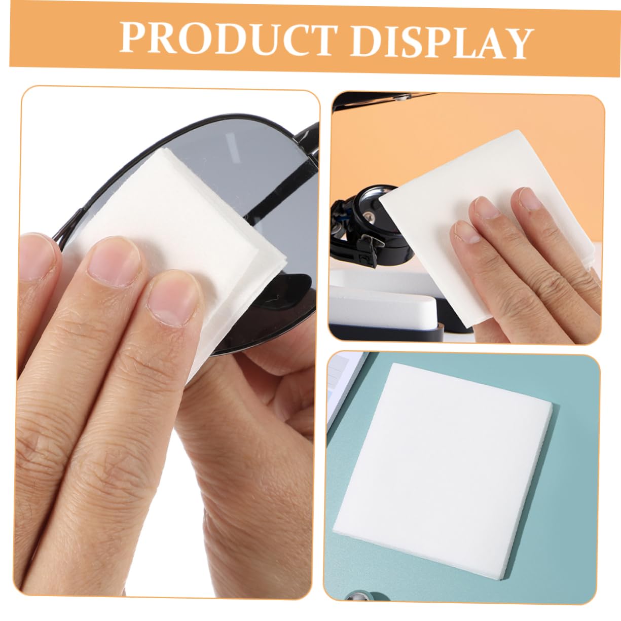 Toallitas Húmedas sin Pelusa para Limpieza de Pantallas Electrónicas y Lentes, 1200 Piezas, Tejido No Tejido Blanco, Efecto de Limpieza