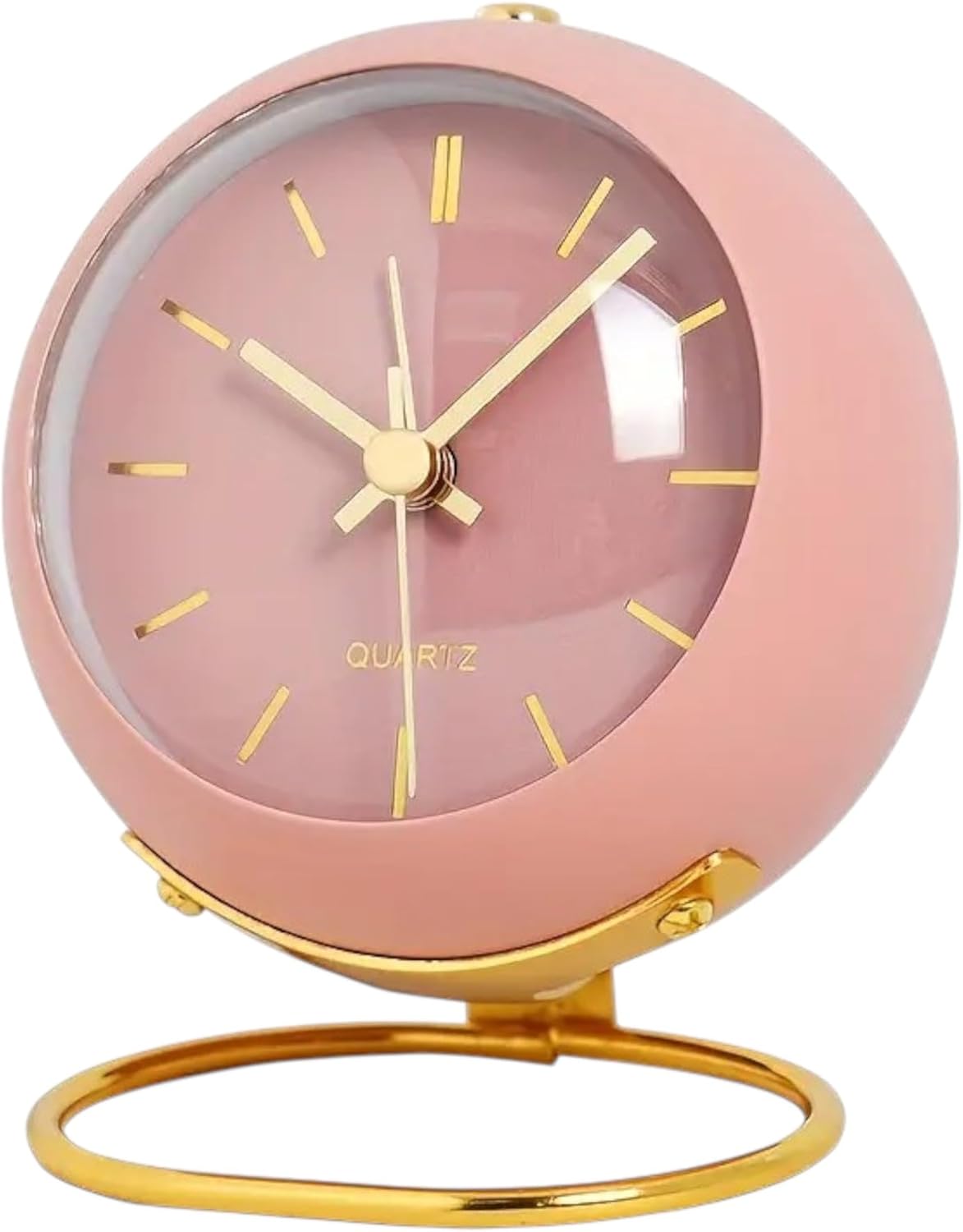  Silent Nordic-Inspired Desk Clock with Luminous Hands - Battery Operated, Metal Round Alarm Clock for Students, office, li... Silent Nordic-Inspired Desk alarm Clock