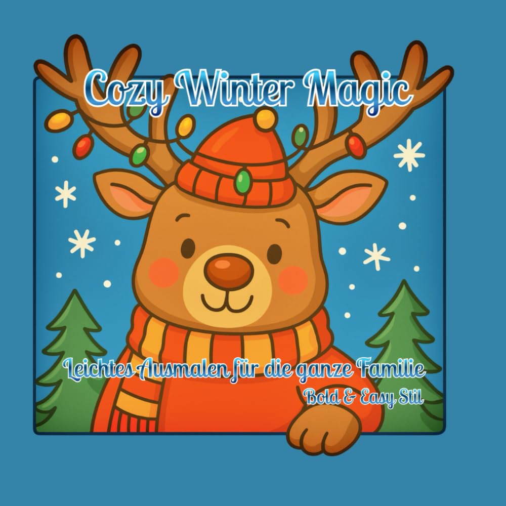 Cozy Winter Magic: 40 gemütliche Wintermotive im Bold-&-Easy-Stil – perfekt für Kinder, Erwachsene & Senioren