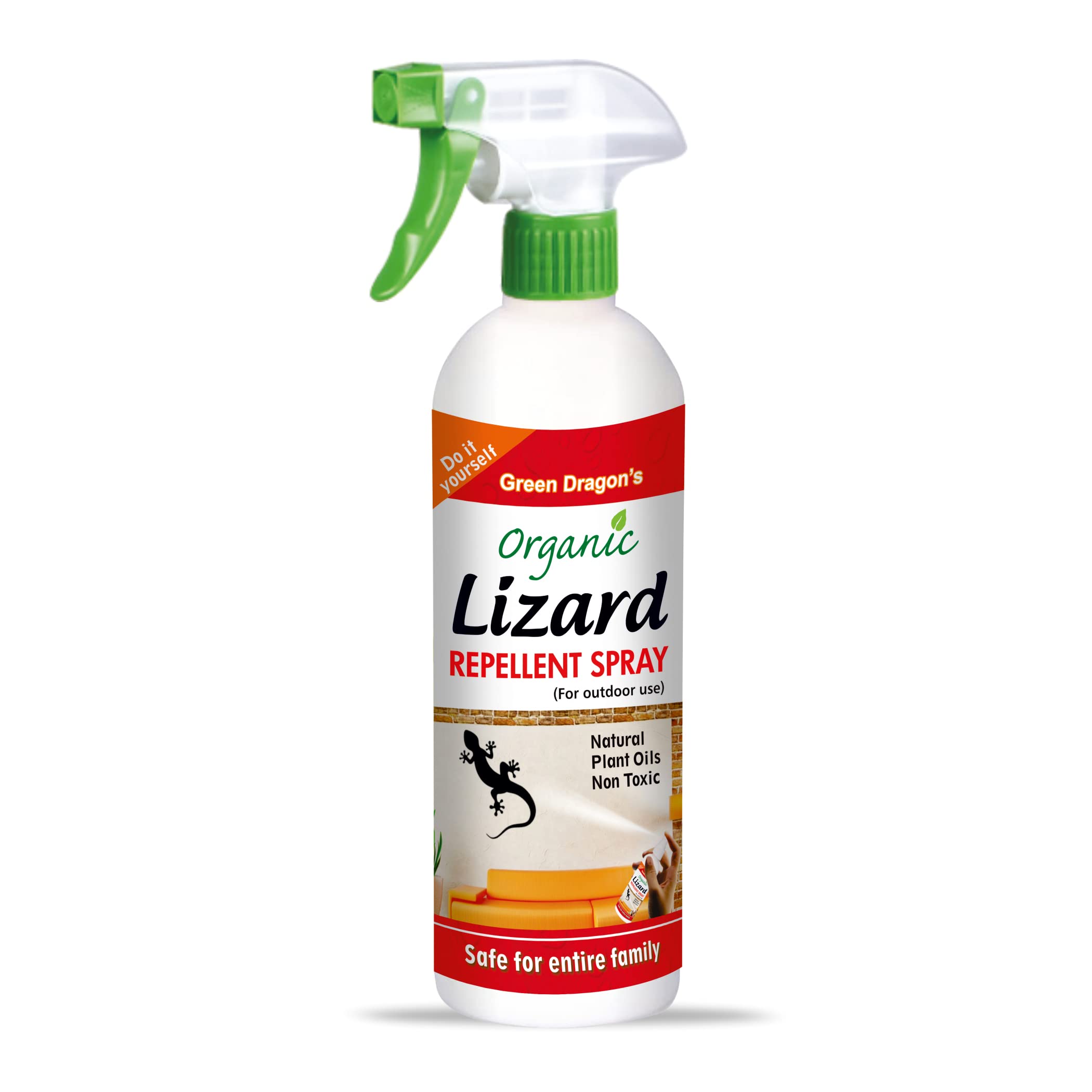 Green Dragons Natural & Organic | Strong Lizard Repellent Spray 500ml (for outdoor use only) | 0% Chemicals 100% Effective (B0BBC7NVJV) Amazon Price History, Amazon Price Tracker