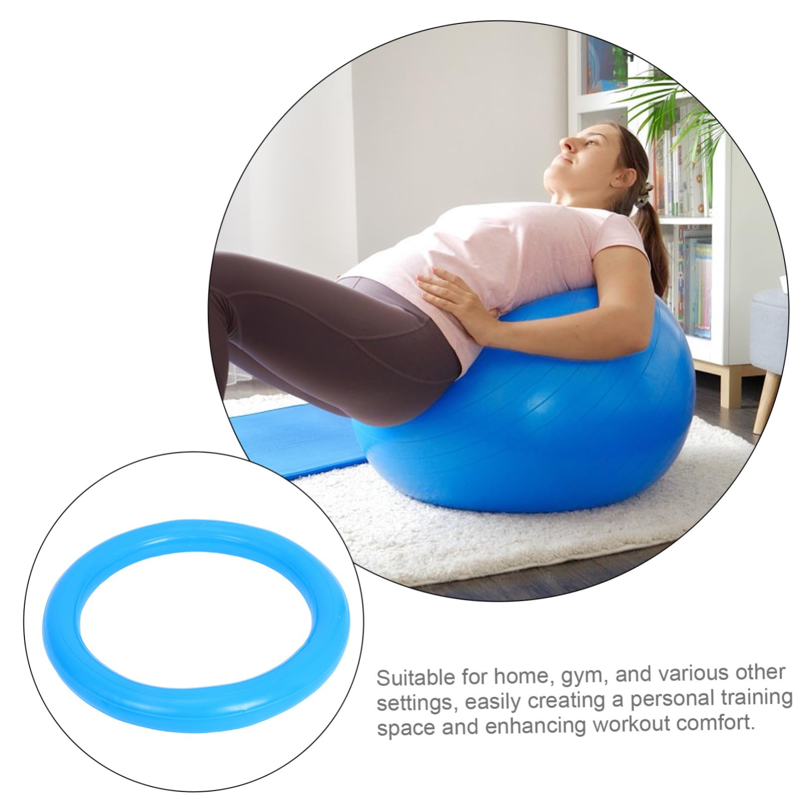 SUPVOX Base Stabilizzatrice per Palle Yoga PVC Antiscivolo e Resistente per Esercizi Palestra Casa e Studi Fitness Design e Facile Montare