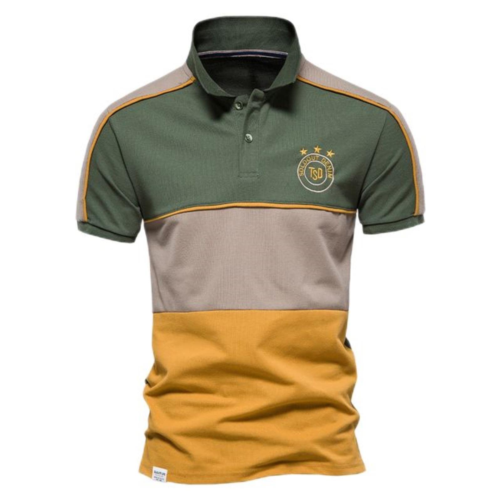 Summer pure cotton polka dot printing shirt men's casual social business men-SD-PS148-ArmyGreen,EUR L 65-72 kg