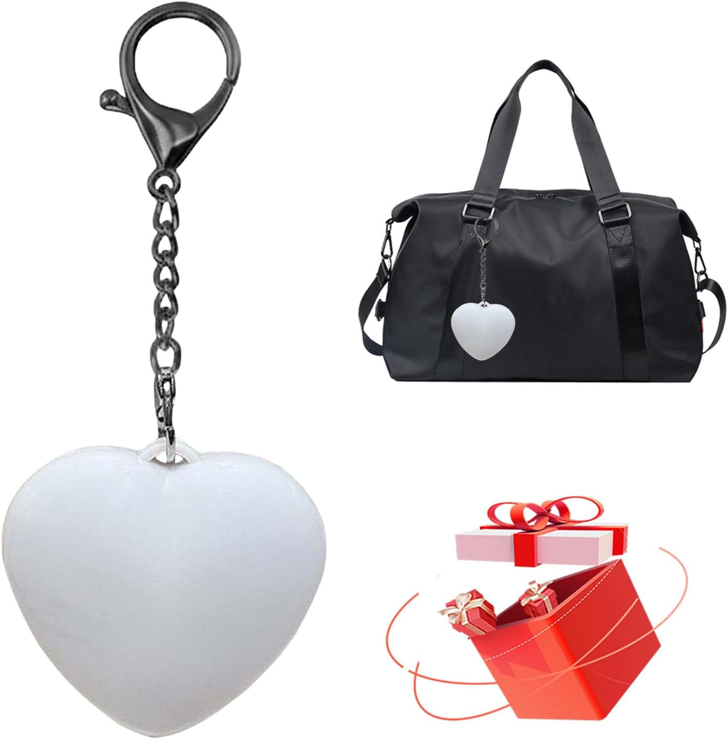 Cloud Keychain Handbag Light with LED Automatic Sensor (White)
