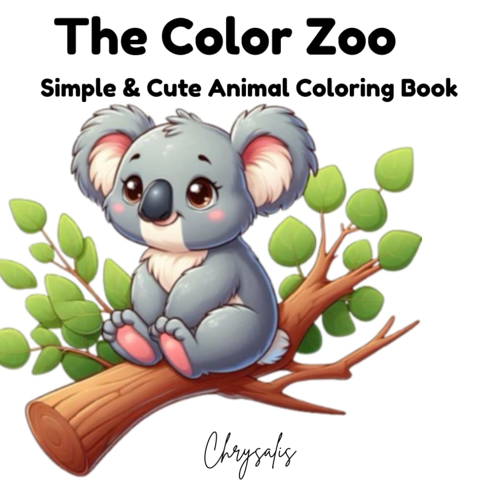 The Color Zoo: Simple & Cute Animal Coloring Book