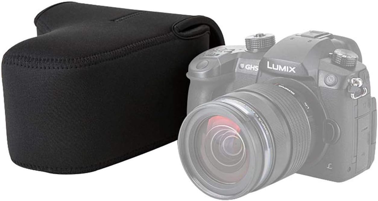 JJC Ultra Light Neoprene Camera Case Pouch Bag for Canon EOS R EOS RP +24-105mm Lens, 80D 70D 750D +18-135/17-85/18-55mm, Nikon D7500 D7200 D5500, Panasonic GH5 GH5S +12-60mm Lens, Water Resistant - Image 5