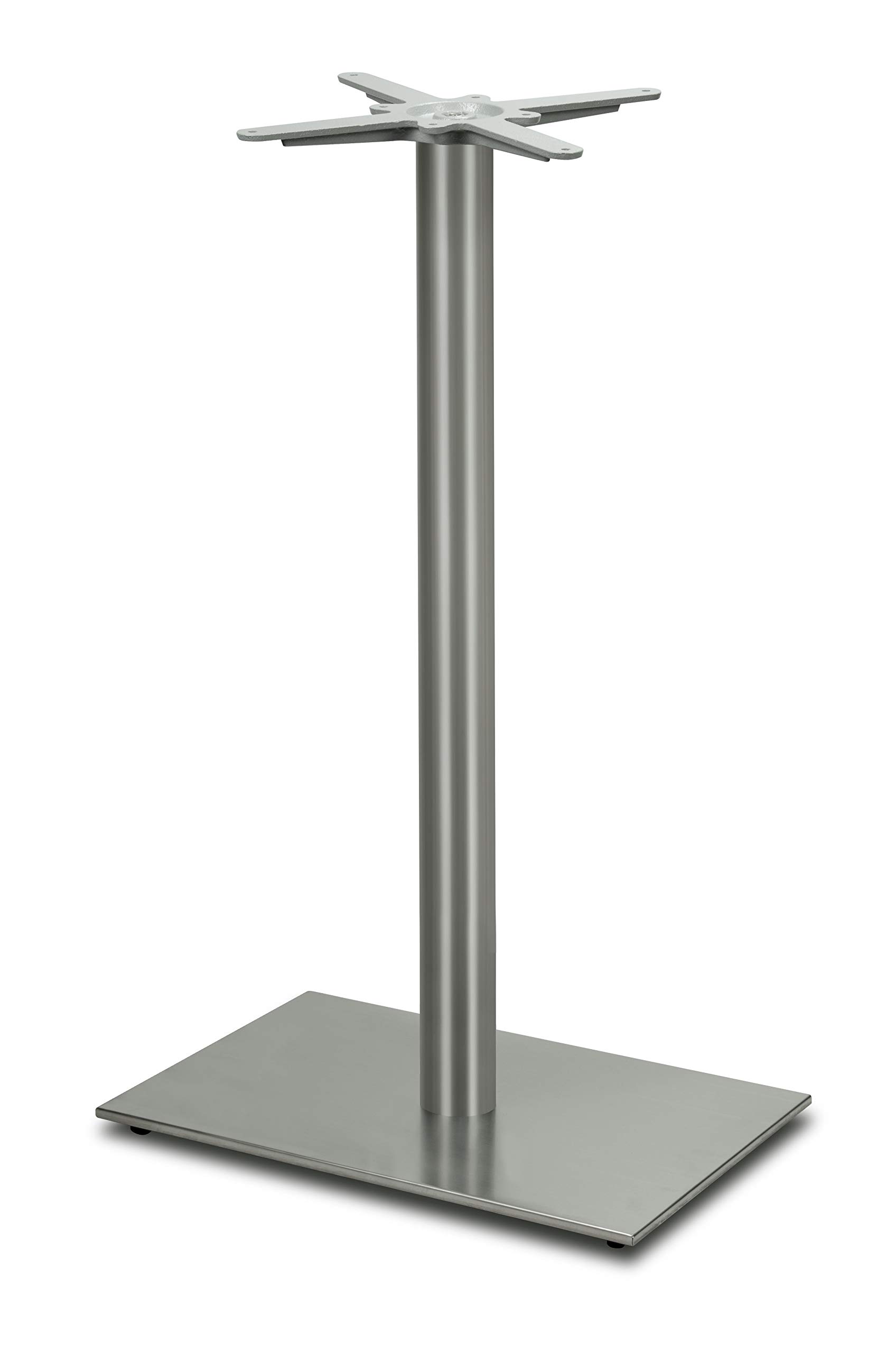 Base per Tavolo Alto da Bar Premium in Acciaio Inossidabile - PD7595inox/110 - Gambe per Tavoli Alti (Altezza: 108 cm, Peso: 25 kg) - Max. Dimensione della Tavola: 110x70 cm