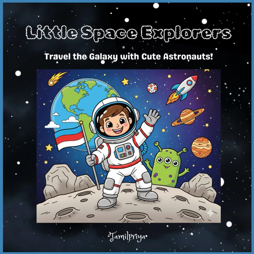 Space Explorers: Fun Outer Space Coloring Book for Kids Ages 4–8: A Cute Adventure Through Planets, Rockets, and Astronauts – Easy and Adorable Coloring Pages for Boys and Girls