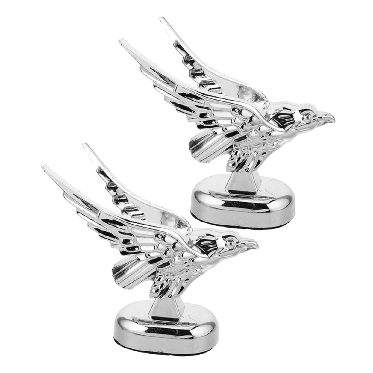 Mikinona Truck Car Hood Ornaments 2pcs 3D Eagle Decal Metal Material Goth Decor Easy Installation