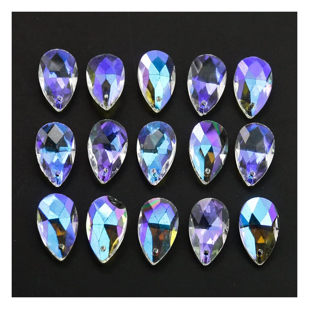 YUZGUHEY 200PCS AB Color Crystal Prism Faceted Hanging Decorations Chandelier Parts Crystals Lighting Lamp Replacement