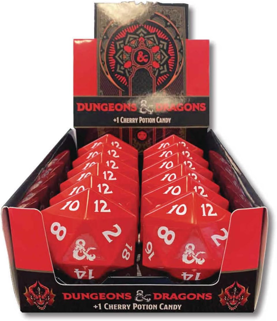 Boston America Dungeon and Dragons D&D DND D20 +1 Potion Sour Candy Collectible Tin - One (1) Tin - Sour Cherry Flavor