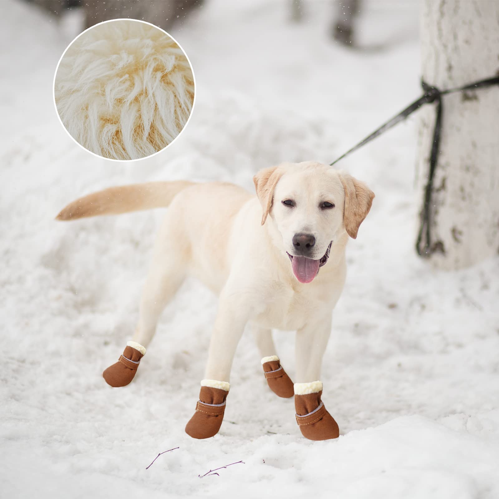 Neve Stivali Per Cani Con Bretelle, Stivali Impermeabili Per Cani Di Stivali Cane - Foto 2