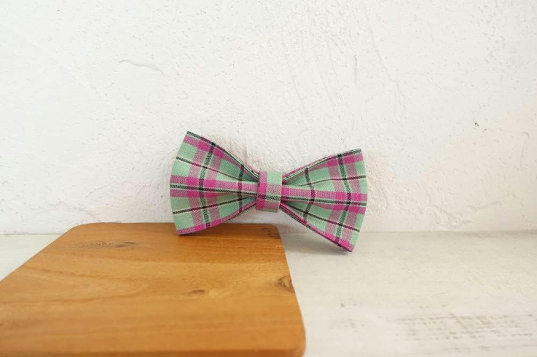 collare per cani viola menta plaid poly satin e nylon 5 taglie collare per cani, collare per cani papillon, xs-Set collare per cani guinzaglio-M
