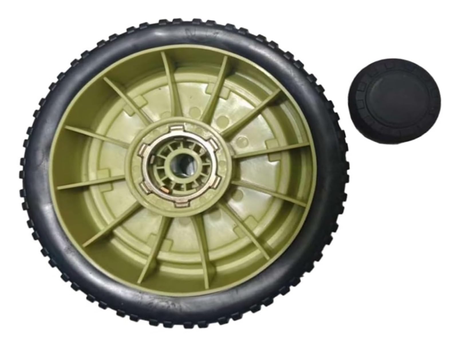 Juego de ruedas delanteras y traseras de 200 mm for modelos HR214, HRU214, HRU215, HRU216D y HRU196 con cubiertas de rueda, repuesto de rueda for cortacésped.